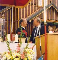 Landrat Schumertl im Gespräch mit Emil Weber